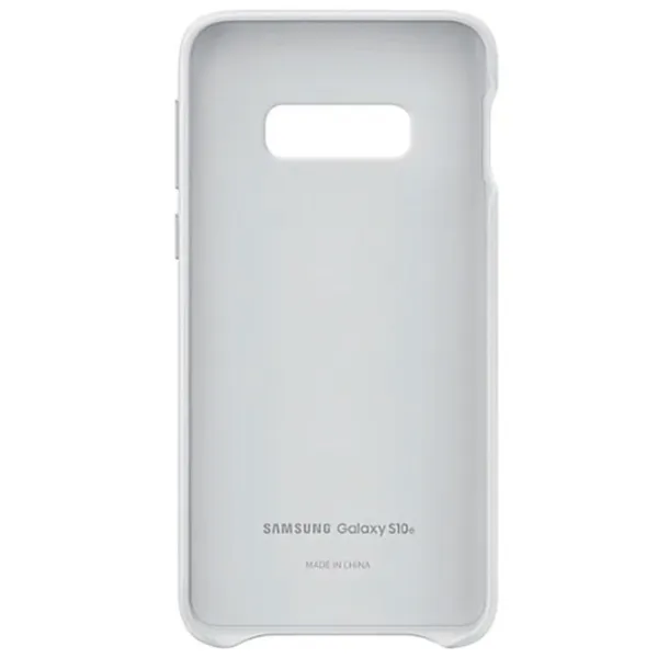 Husă pentru smartphone Samsung Galaxy S10e Samsung/ Back/ Piele/ White photo 2