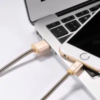 Кабель USB U5 Hoco USB Type-A + Lightning 1.2 м/ Золото photo 2