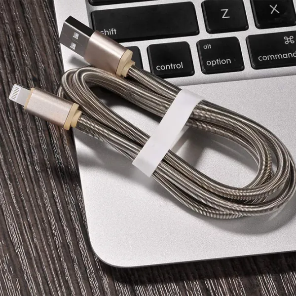 Кабель USB U5 Hoco USB Type-A + Lightning 1.2 м/ Золото photo 4
