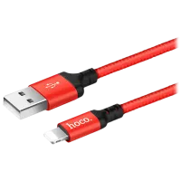Cablu pentru telefon X14 Hoco USB Type-A + Lightning 1 m/ Red photo 2