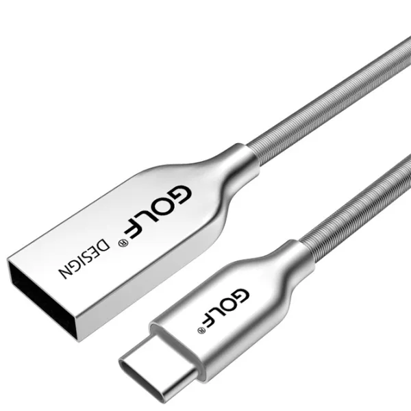 Кабель USB GC-36 Golf USB Type-A + USB Type-C 1 м/ Серебристый photo 2