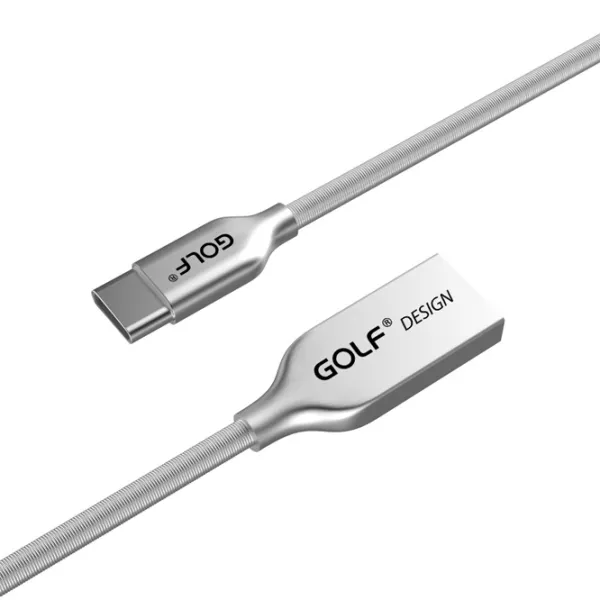 Кабель USB GC-36 Golf USB Type-A + USB Type-C 1 м/ Серебристый photo 3