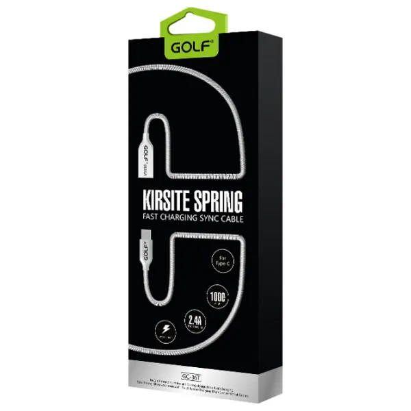 Кабель USB GC-36 Golf USB Type-A + USB Type-C 1 м/ Серебристый photo 4