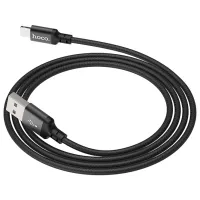 Cablu pentru telefon X14 Hoco USB Type-A + Lightning 1 m/ Black photo 5