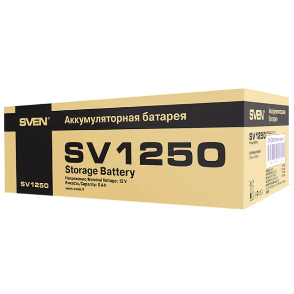Аккумуляторная батарея для ИБП Sven SV1250 12 В 5 Ач Черный photo 4