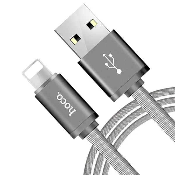 Cablu pentru telefon U5 Hoco USB Type-A + Lightning 1.2 m/ Metallic photo 3