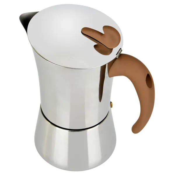 Cafetieră gheizer Fissman EM-9415.6 0.36l / Oțel inoxidabil / Brown photo 2
