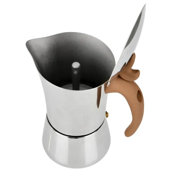 Cafetieră gheizer Fissman EM-9415.6 0.36l / Oțel inoxidabil / Brown photo 3