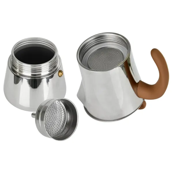 Cafetieră gheizer Fissman EM-9415.6 0.36l / Oțel inoxidabil / Brown photo 4