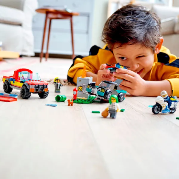 Детский конструктор LEGO Pompieri și urmărire a poliției Пожарные/ Разноцветный photo 5