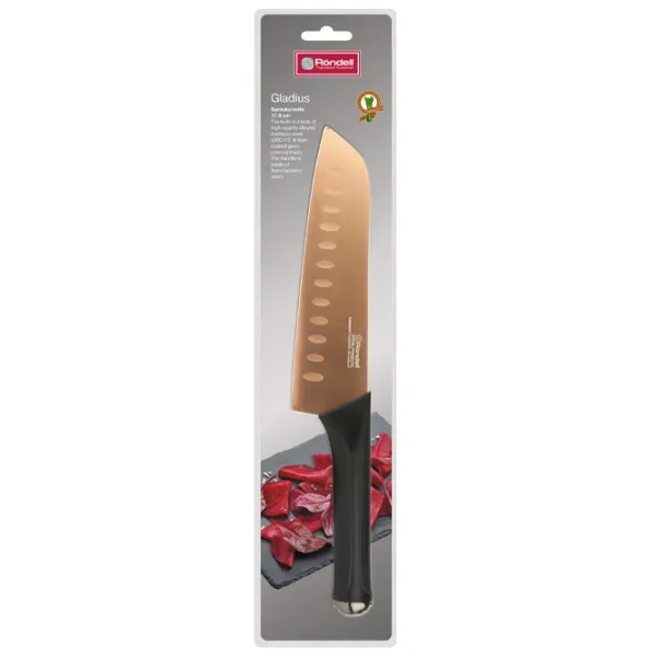 Cuțit de bucătărie Rondell RD-692 Oțel inoxidabil / Gold photo 3