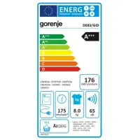 Сушильная машина Gorenje DE 83/GID 8 кг/ Белый photo 8