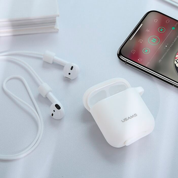 Чехол для наушников Apple AirPods 1/ 2 (US-BH423) Usams/ Силикон/ Белый photo 2