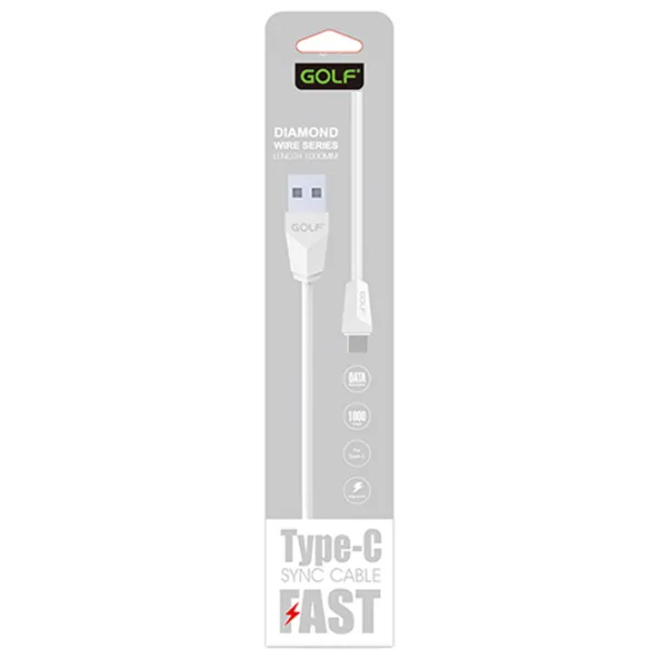 Кабель USB GC-27 Golf USB Type-A + USB Type-C 1 м/ Белый photo 4