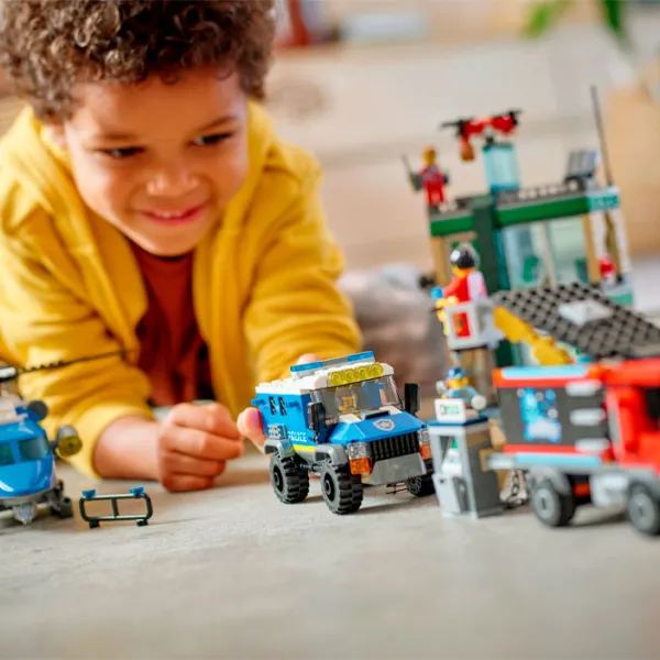 Детский конструктор LEGO Уголовное преследование в банке Полиция/ Синий photo 5