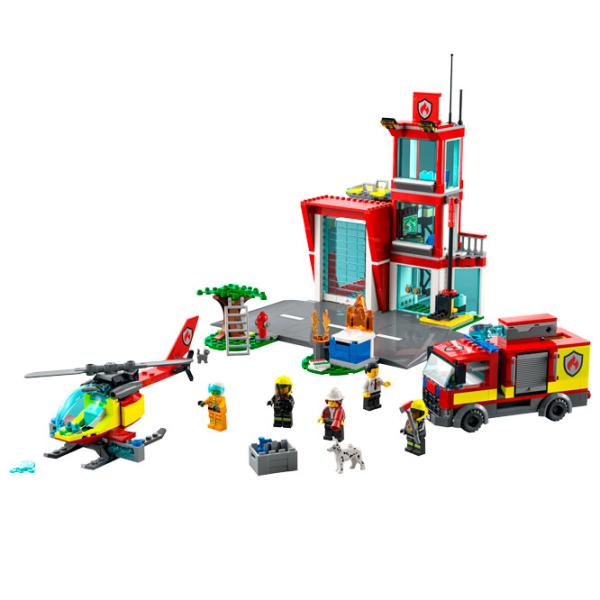 Детский конструктор LEGO Пожарная станция Пожарные/ Красный photo 2