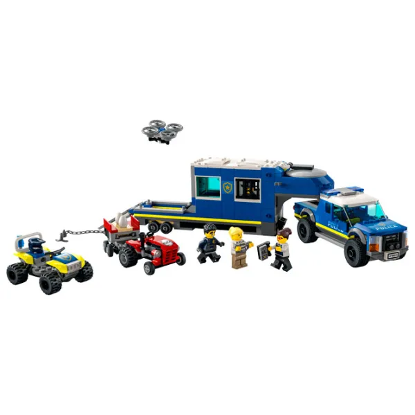 Детский конструктор LEGO Мобильный полицейский командный грузовик Автомобиль/ Синий photo 2