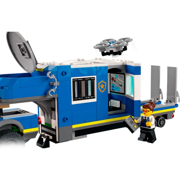 Детский конструктор LEGO Мобильный полицейский командный грузовик Автомобиль/ Синий photo 3