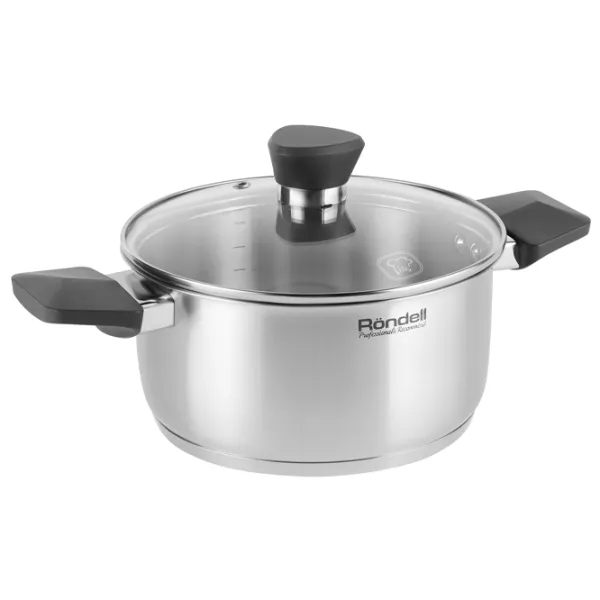 Набор кастрюль Rondell RDS-820 4.5л Нержавеющая сталь / Стальной photo 2