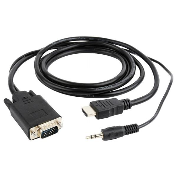Кабель видео Cablexpert VGA + HDMI 3 м/ Черный photo 2 Кабель видео Cablexpert VGA + HDMI 3 м/ Черный photo 2