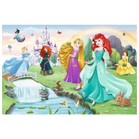 Puzzle 2D Trefl Meet the Princesses 3+/ Numărul de piese: 60 photo 2