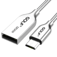 Кабель для телефона GC-33 Golf USB Type-A + microUSB 1 м/ Серебристый photo 2
