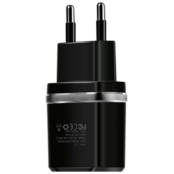 Сетевое зарядное устройство EVO 2USB 2.4A (MicroUSB) Черный photo 2