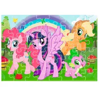 Puzzle 2D Trefl Rainbow friendship 4+/ Numărul de piese: 60 photo 3