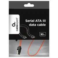 Cablu de date Cablexpert SATA III + SATA III 0.3 m/ Red photo 3