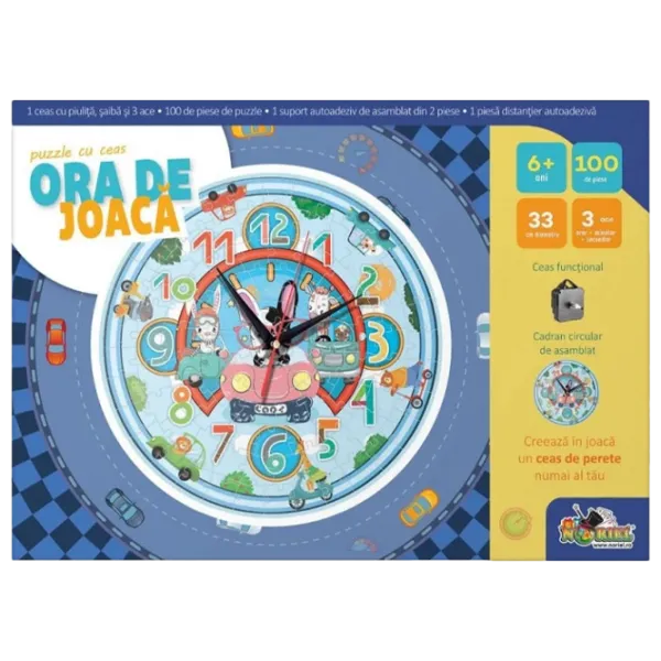 Puzzle 2D Noriel Ceas cu mașinuțe 6+/ Numărul de piese: 100 photo 2 Puzzle 2D Noriel Ceas cu mașinuțe 6+/ Numărul de piese: 100 photo 2
