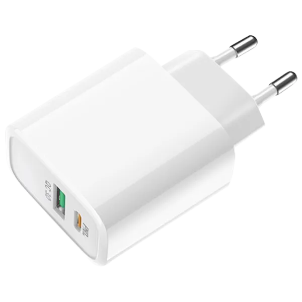 Сетевое зарядное устройство Rival USB QC3.0 + PD Type-C 3.1 А/ Белый photo 2