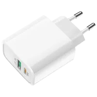 Încărcător de rețea Rival USB QC3.0 + PD Type-C 3.1 A/ White photo 2