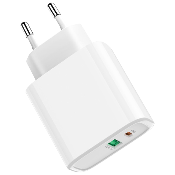 Сетевое зарядное устройство Rival USB QC3.0 + PD Type-C 3.1 А/ Белый photo 3