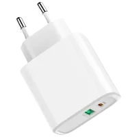 Încărcător de rețea Rival USB QC3.0 + PD Type-C 3.1 A/ White photo 3