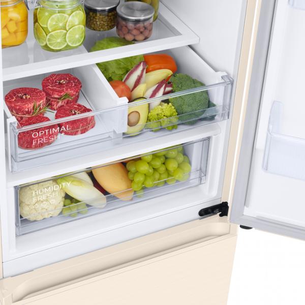 Frigider Samsung RB38T679FEL/UA cu congelator jos 385 l / 203 cm / Beige photo 7