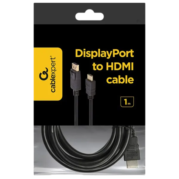 Кабель видео Cablexpert DisplayPort + HDMI 1 м / Черный photo 4