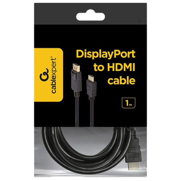 Кабель видео Cablexpert DisplayPort + HDMI 1 м / Черный photo 4