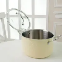 Кастрюля Fissman 5462 3.7 л Нержавеющая сталь/ Кремовый photo 4