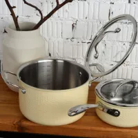Кастрюля Fissman 5462 3.7 л Нержавеющая сталь/ Кремовый photo 5