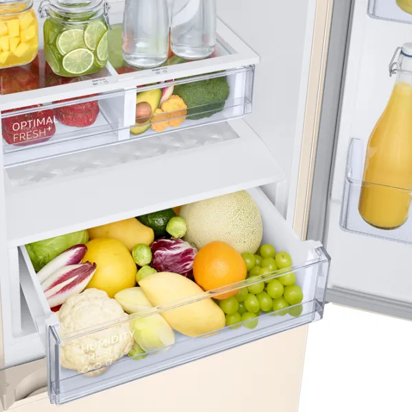 Frigider Samsung RB36T677FEL/UA cu congelator jos 360 l / 193.5 cm / Beige photo 8