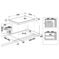 Plită încorporabilă pe gaz Whirlpool GMWL 728/ IXL Inox photo 5