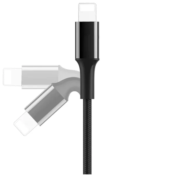 Кабель для телефона Kevlar Screen Geeks USB Type-A + Lightning 1 м/ Черный photo 2