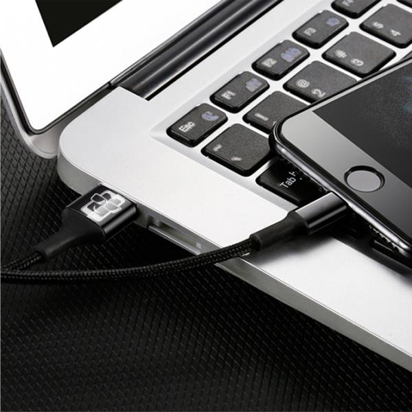 Кабель для телефона Kevlar Screen Geeks USB Type-A + Lightning 1 м/ Черный photo 3
