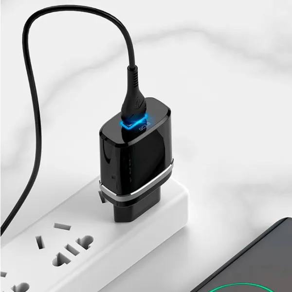 Сетевое зарядное устройство Rival USB QC3.0 (Type-C) 3 A/ Черный photo 6