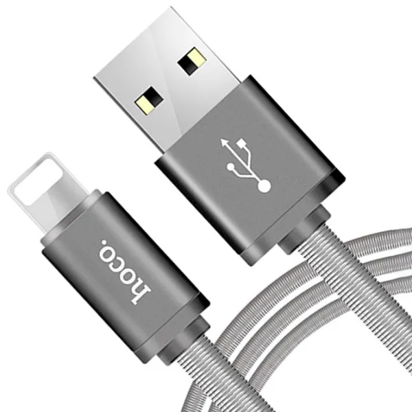 Cablu pentru telefon U5 Hoco USB Type-A + Lightning 1.2 m/ Silver photo 2