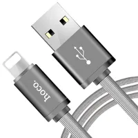 Cablu pentru telefon U5 Hoco USB Type-A + Lightning 1.2 m/ Silver photo 2