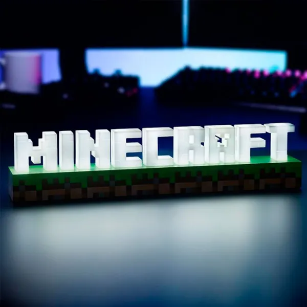 Настольная лампа фан Paladone Minecraft Logo Черный photo 2