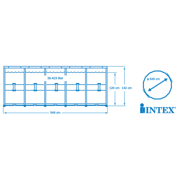 Бассейн Intex 26330 26423 л/ Каркасный/ Серый photo 6 Бассейн Intex 26330 26423 л/ Каркасный/ Серый photo 6