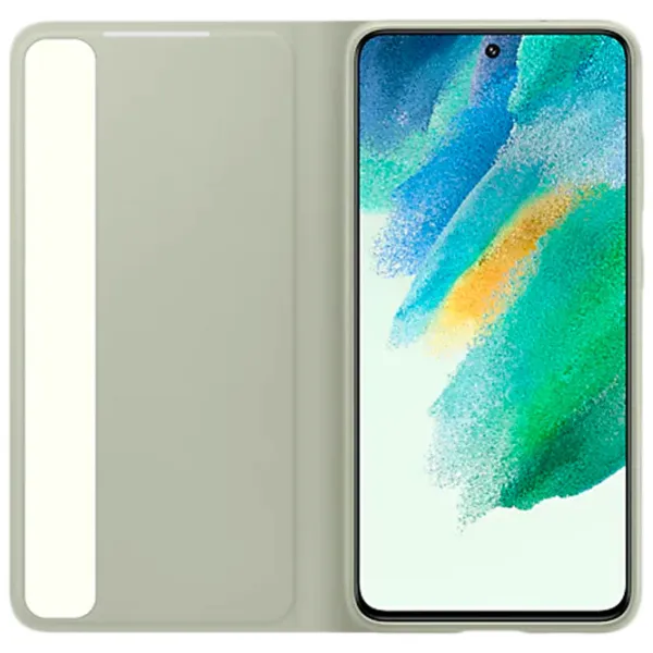 Husă pentru smartphone Samsung Galaxy S21 FE Samsung/ Smat Clear View/ PC/ Olive Green photo 3