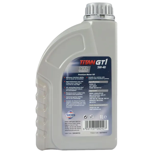 Ulei de motor Fuchs TITAN GT1 5W-40 1 l sintetic photo 2
